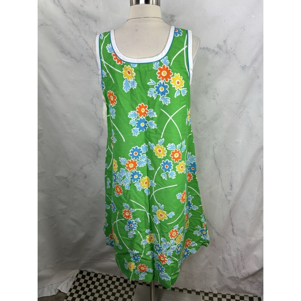 Vtg 60s Flower Power Patio House Dress Loungewear Psychedelic Hippy NWT MCM 70s - Picture 13 of 16